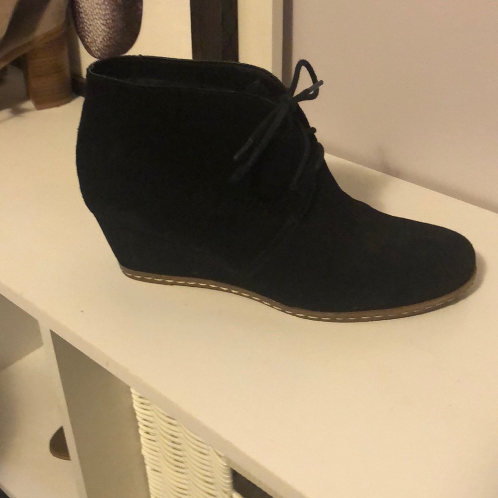 Black suede bootie